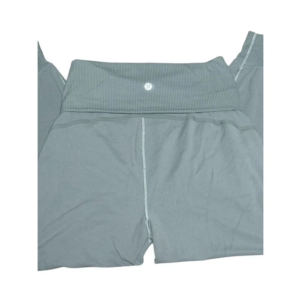 Lululemon 6 Align Super-High-Rise Ribbed-Waist Jogger Green Croos-waist pocket - Picture 7 of 12